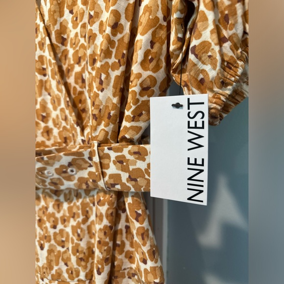 Nine West faux wrap belted dress NWT - Picture 7 of 9